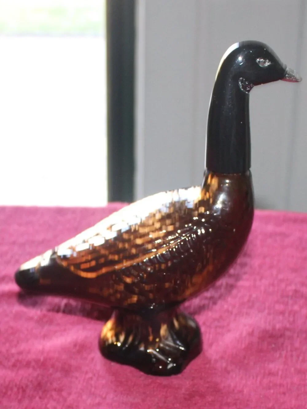 Vintage Avon Canada Goose glass decanter